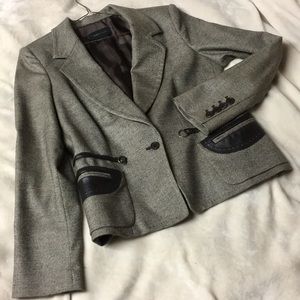 BCBG Blazer with Leather Accents